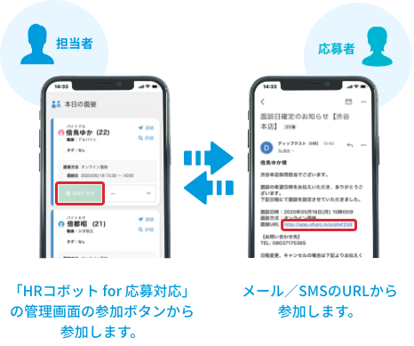 WEB面談機能で非接触面談
